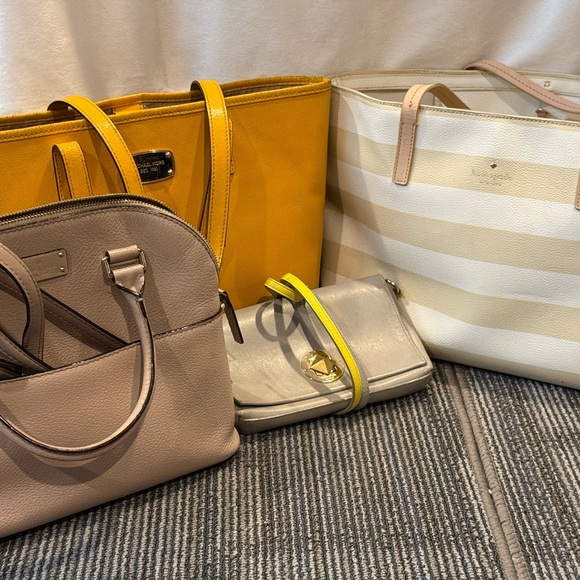 4 Women's Handbags (3 Kate spade & 1 Michael Kors.. callouts shown in pics. - Picture 1 of 6